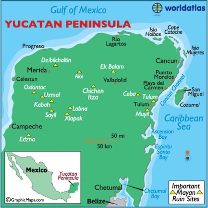 yucatan map